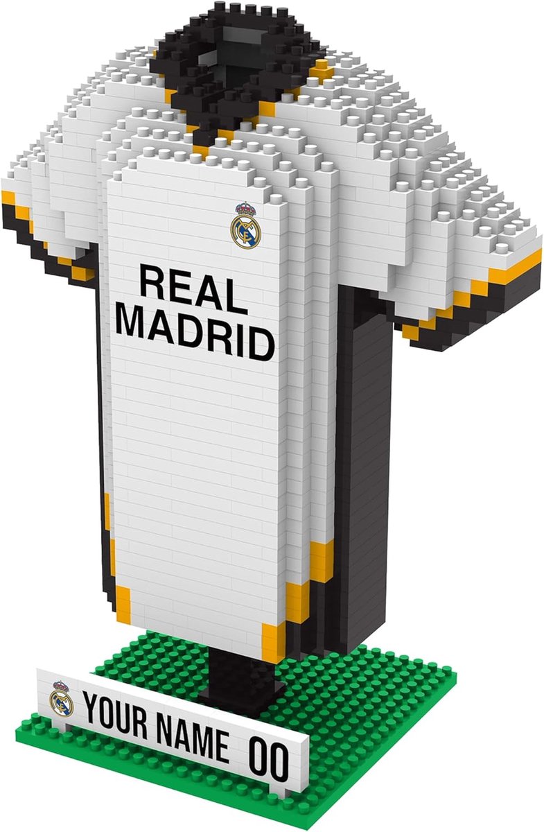 Voetbal Bureaushirt - Bouwset - Bureau Decoratie - Personaliseerbaar - 16 x 13 x 1 cm