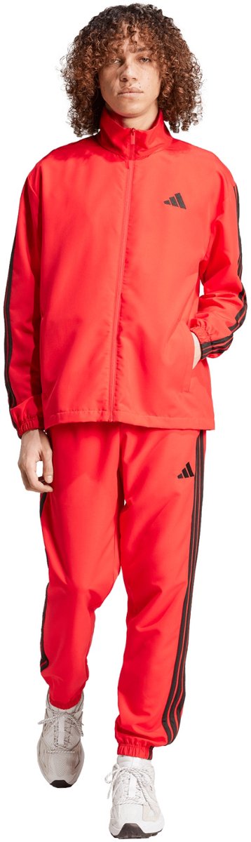 adidas Trainingspak Heren Sportswear Basic 3-Stripes Woven Rood