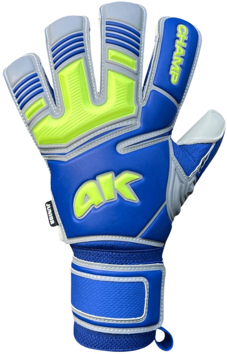 4Keepers Handschoenen Doelrskie Champ VII HB Junior Blauw-Groen fluo