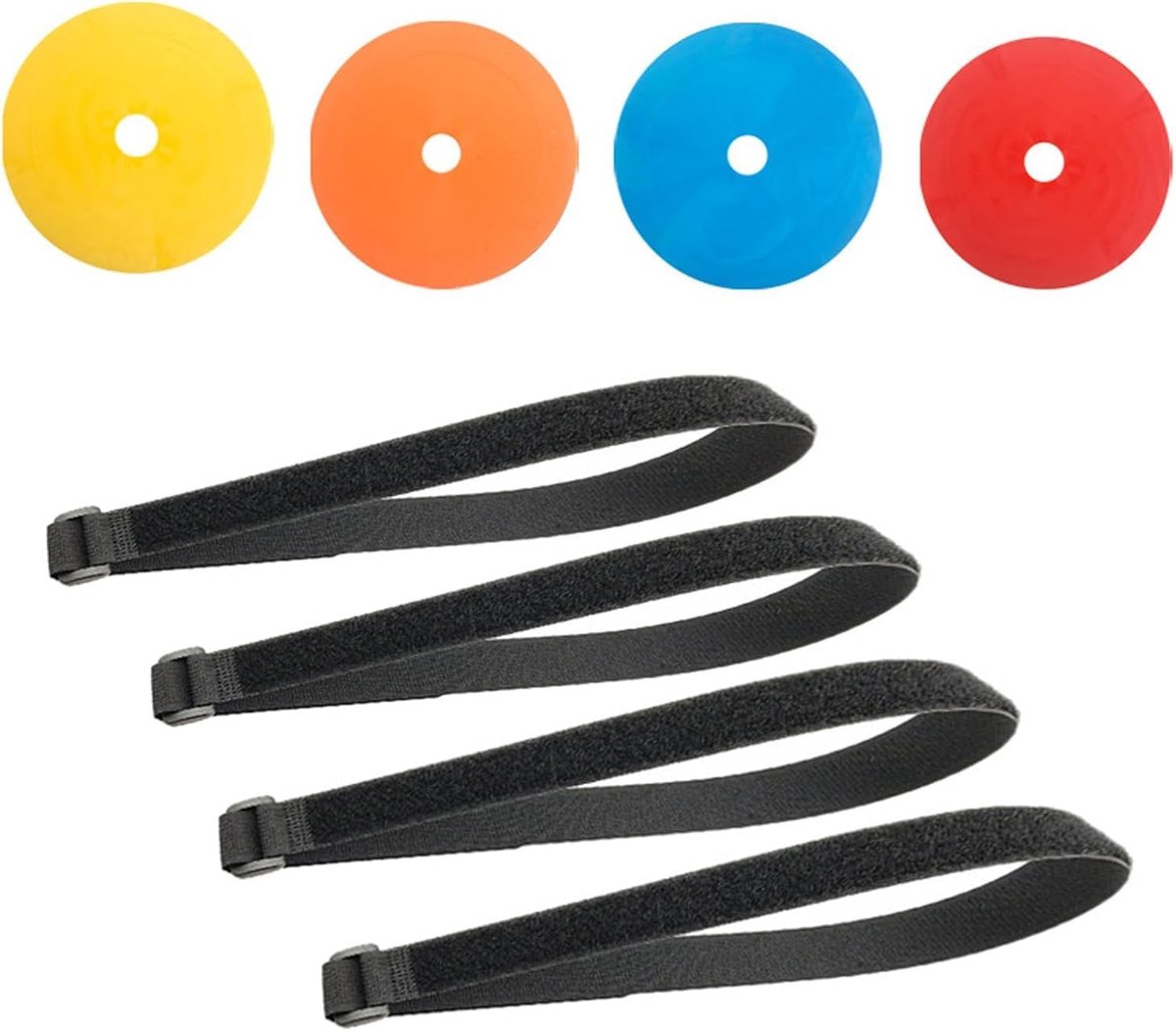 Voetbaldoelschijven - Trainingsschijven - Schiettraining Verbeteren - Verstelbare Bevestiging - 15 cm Diameter - Meerdere Kleuren
