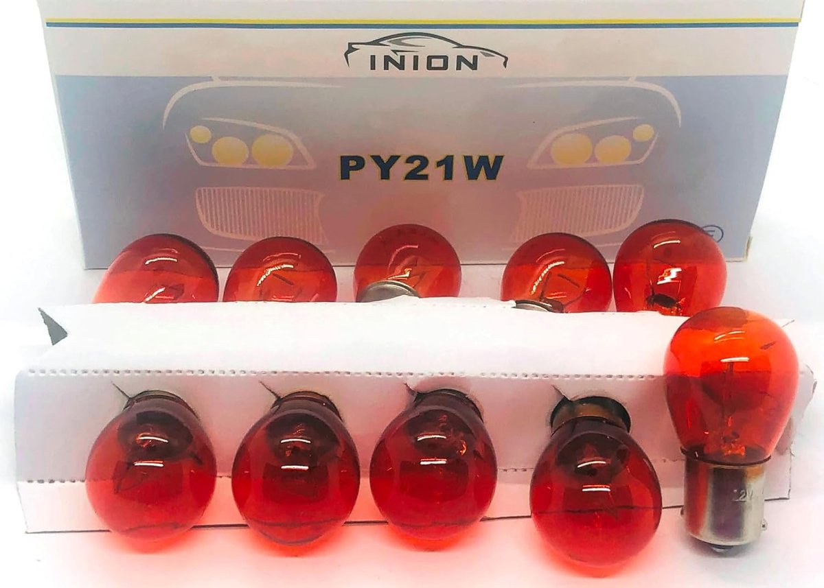 Knipperlicht Lamp - Amber Gloeilamp - Voertuig Verlichting - E-keurmerk Wegverkeer - 12V 21W - Oranje