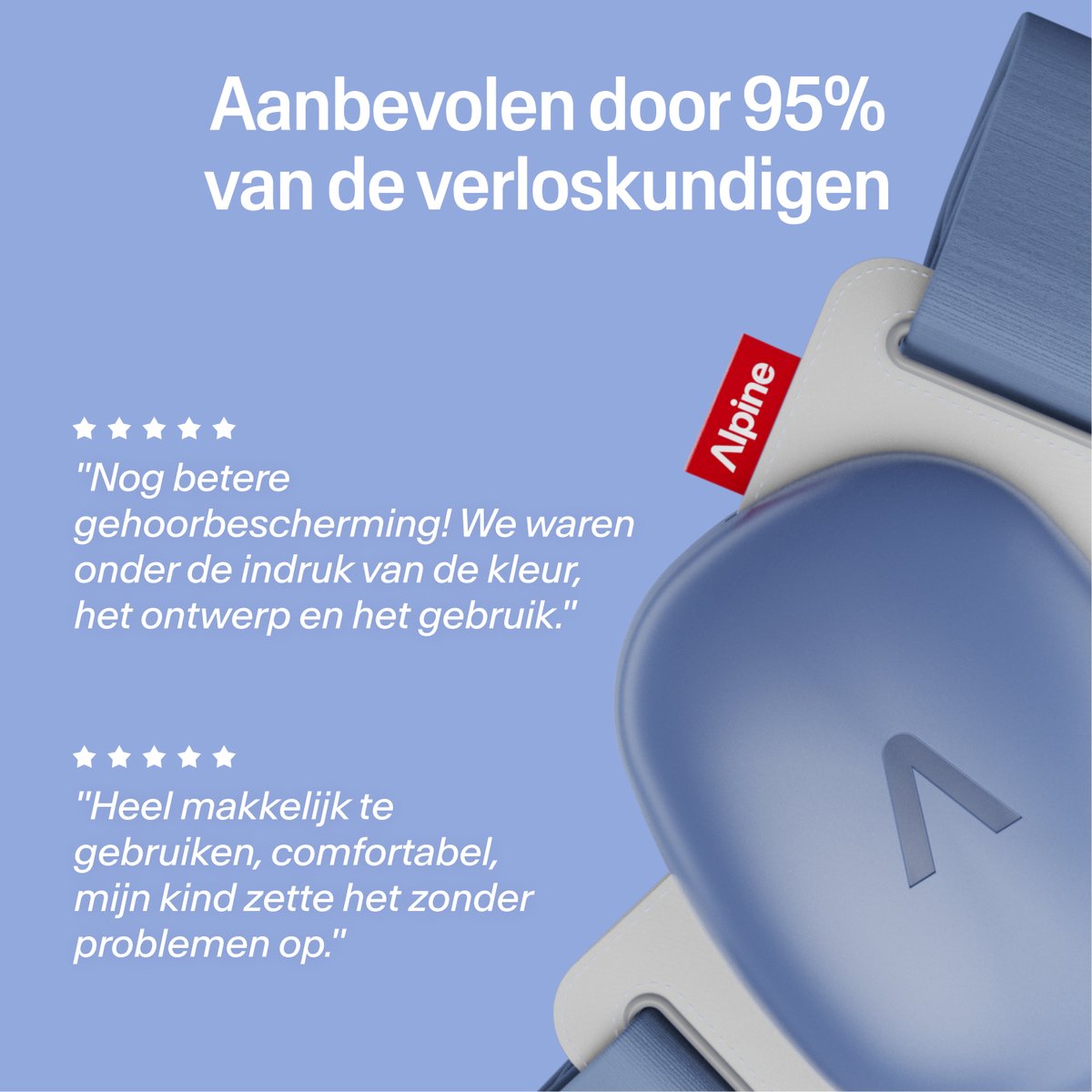 Alpine Muffy Baby Comfort (12-48 Maanden) - CE & ANSI Gecertificeerde Koptelefoon Baby - Verstelbare Gehoorbescherming Baby en Kinderen - Unieke Hoofdband voor Veilige & Comfortabele Pasvorm - 24 dB Demping - Denim Blue – foto 4