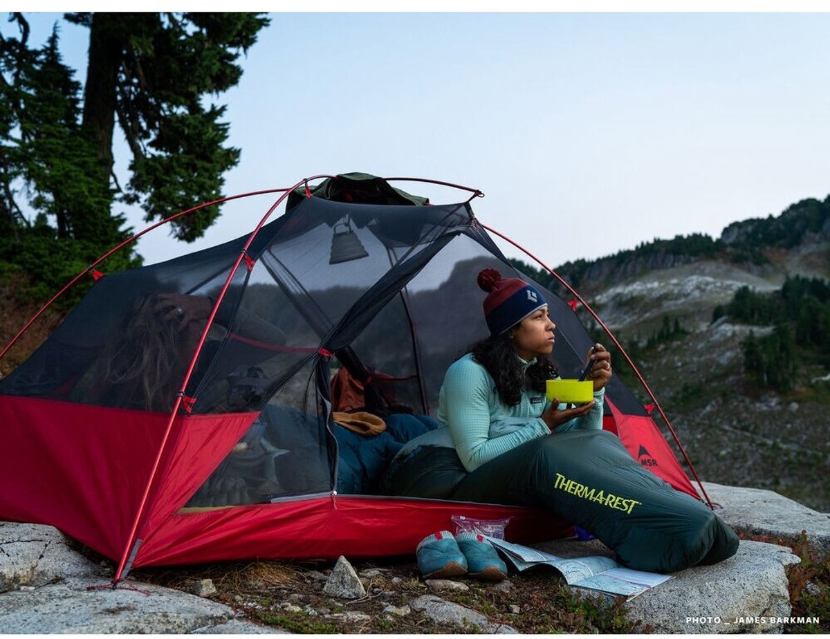 Therm-a-Rest Hyperion 32 UL Bag Lng - mummy slaapzak - Dons - Groen