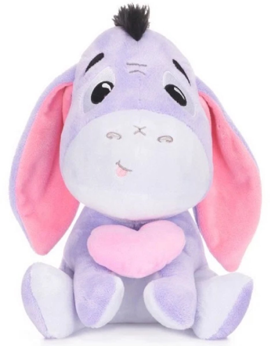 Iejoor (Roze Hart) Winnie de Poeh Pluche Knuffel 25 cm - Speelgoed Knuffels voor Kinderen Jongens Meisjes - Eeyore Plush Toy