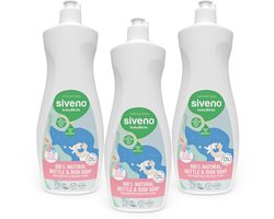 Siveno Baby Fles- & Afwasmiddel Voordeelverpakking – 3 x 500 ml – Natuurlijk, Vegan & Veilig voor Babyflessen