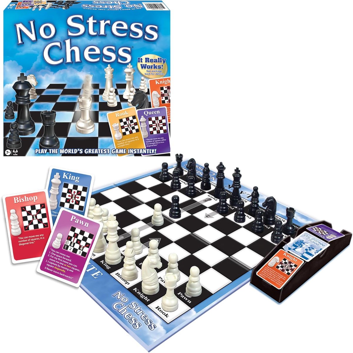 Winning Moves No Stress schaakspel - 2 spelers - Hout - Strategie - Engelstalig