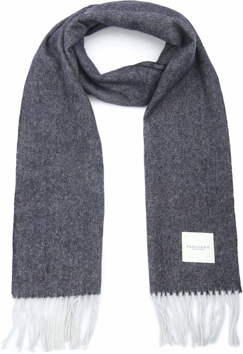 Profuomo Lamswollen Sjaal - Navy
