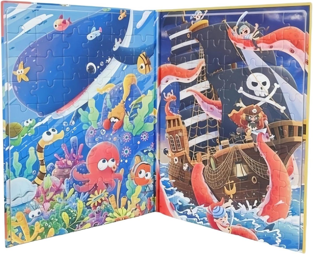 Magnetisch Speelboek - Educatief Spel - Reisactiviteit - 2-in-1 Puzzels - 28.7 x 21.7 cm