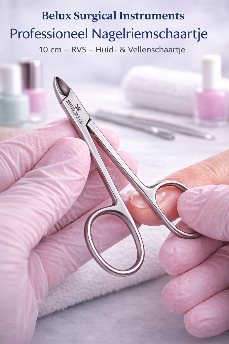 Belux Surgical Instruments /Nagelriemtang / Cuticle Cutter – 10 cm – 3 mm Bek – RVS – Precisie Vellentang