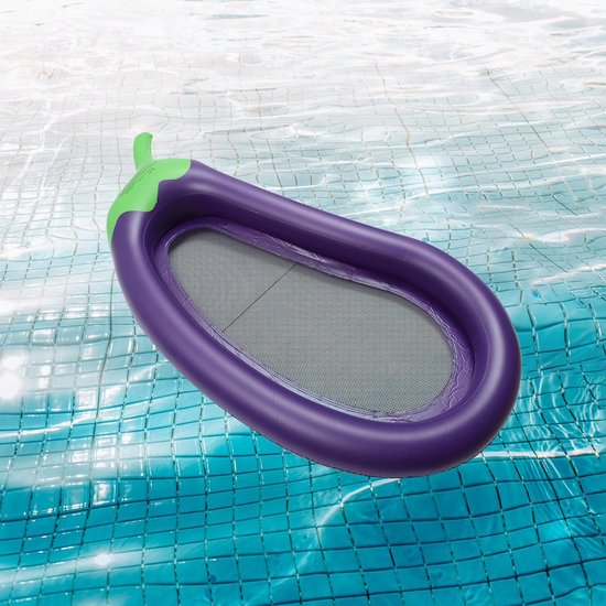 Opblaasbare Drijfmat - Waterligbed Vlot - Ontspanning Zwembad - UV-bestendig Dik PVC - 190x95cm - Paars — afbeelding 4
