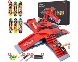 Jespro Fingerboard skatepark - 6 Ramps & 6 skateboards - Stimuleert hand-oog coördinatie