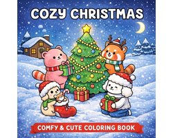 Cozy Christmas: Coloring Book for Adults and Teens Featuring Christmas Characters with Easy and Simple Designs for Relaxation