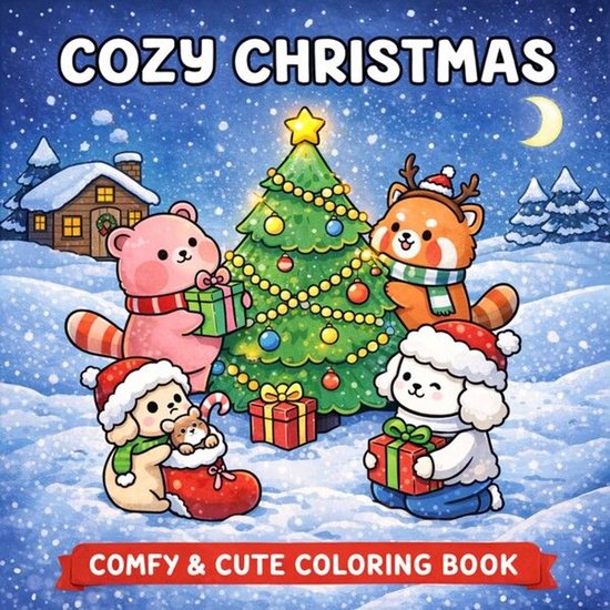 Cozy Christmas: Coloring Book for Adults and Teens Featuring ... - cover