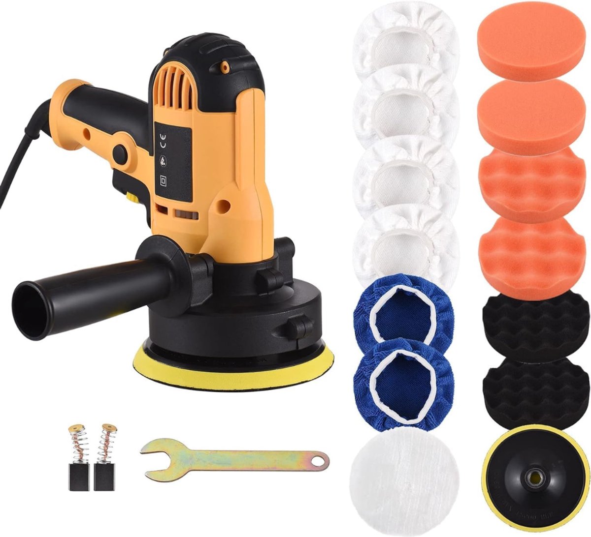 RWB® Polijstmachine Auto - Auto Polijstmachine - Polijstmachine - Geel - 27 x 22 x 13 cm