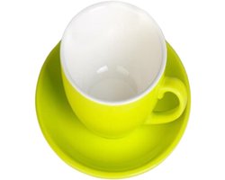 Koffiekopjes met schotel - Cappuccino mok set - Genieten van koffie - Glad keramisch uiterlijk - 220 ml