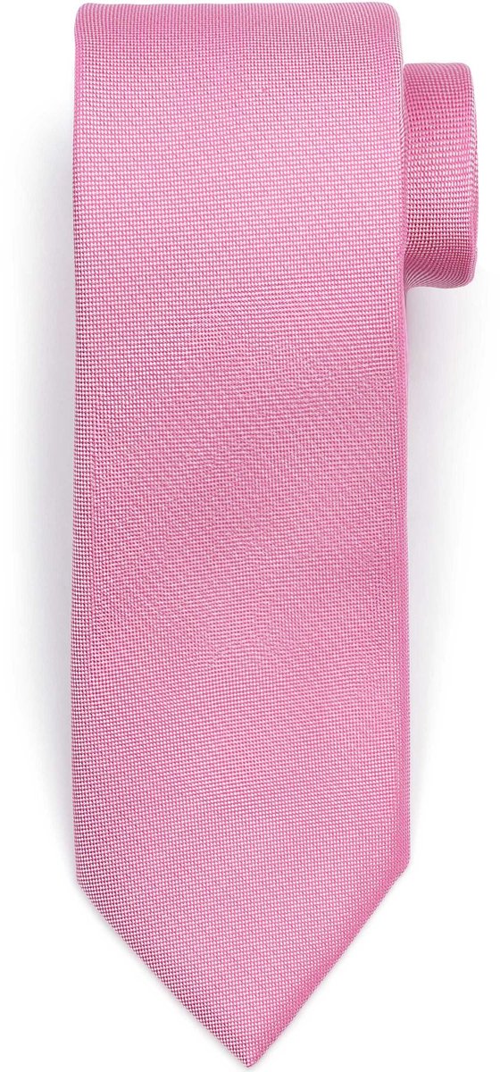 Suitable zijden stropdas Roze - Effen - Heren das