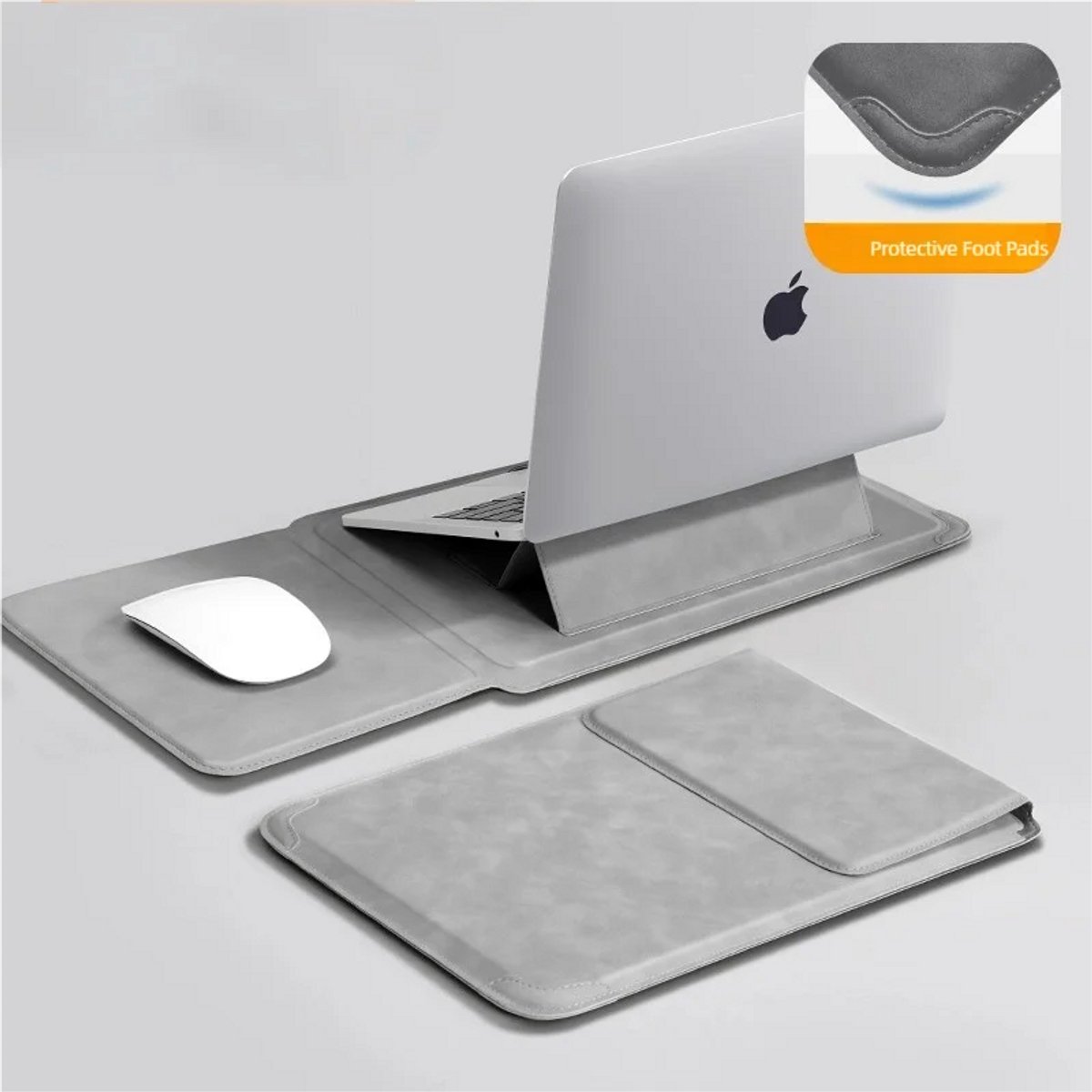 Taikesen - Laptop Sleeve - Met Standfunctie - PU Materiaal - MacBook - Voor Mannen En Vrouwen - DT