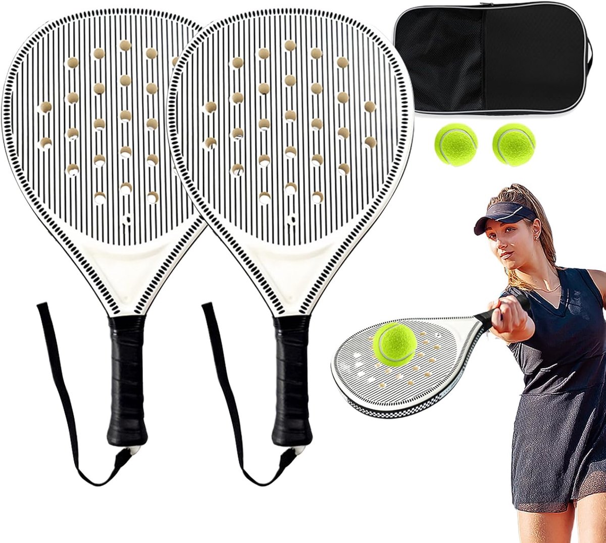 Beach Paddles - Sport Rackets - Buiten Sporten - Lichtgewicht Koolstofvezel - 26x46.5cm