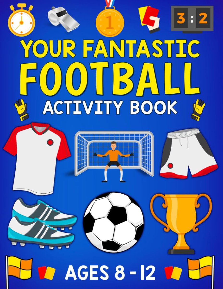 Voetbal Activiteitenboek - Puzzelboek Kinderen - Uren Plezier - 100 Pagina's Vol Actie - 21.6 x 27.9 cm