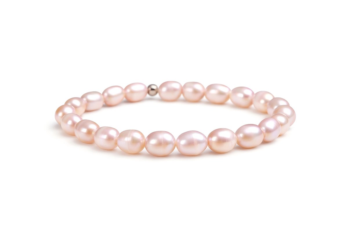 Goldpulse - Damesarmband - Parelarmband - Elastisch - Elegant