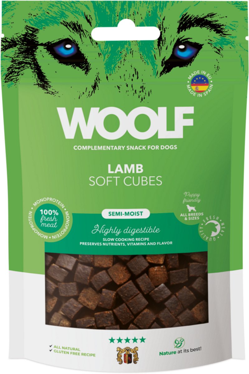 Woolf - Soft Cubes Lam (monoprotein) - 100gr