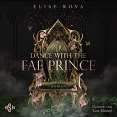 Boek 'Dance with the Fae Prince' met een gouden, sierlijke troon versierd met roze bloemen en vlinders.