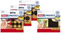 Verpakkingen Tesa Protect: 9x 26mm rond, 9x 22mm rond, 1x 100x80mm rechthoek.