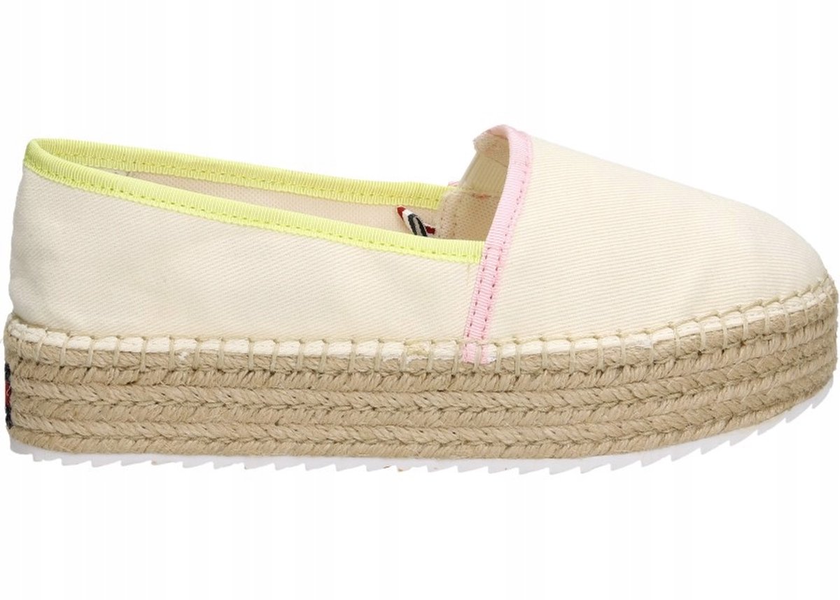 Tommy Jeans Dames Espadrilles – Ingesloten Beige