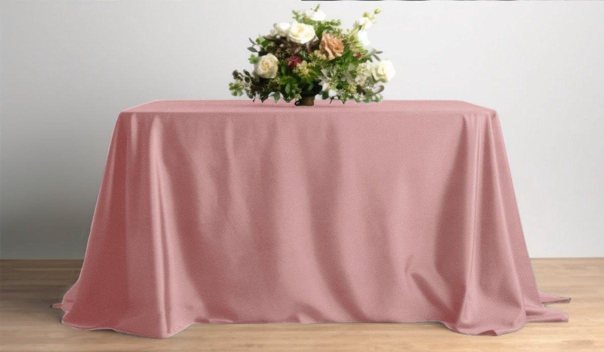 Meble od Nowa - Tafellaken - Velours - 230x230cm - Poederroze