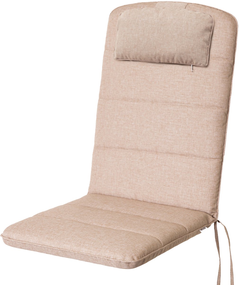 Hobbygarden Antonia Tuinkussen Beige voor Hoge Rug Tuinstoelen – Waterafstotend, UV-bestendig en Comfortabel