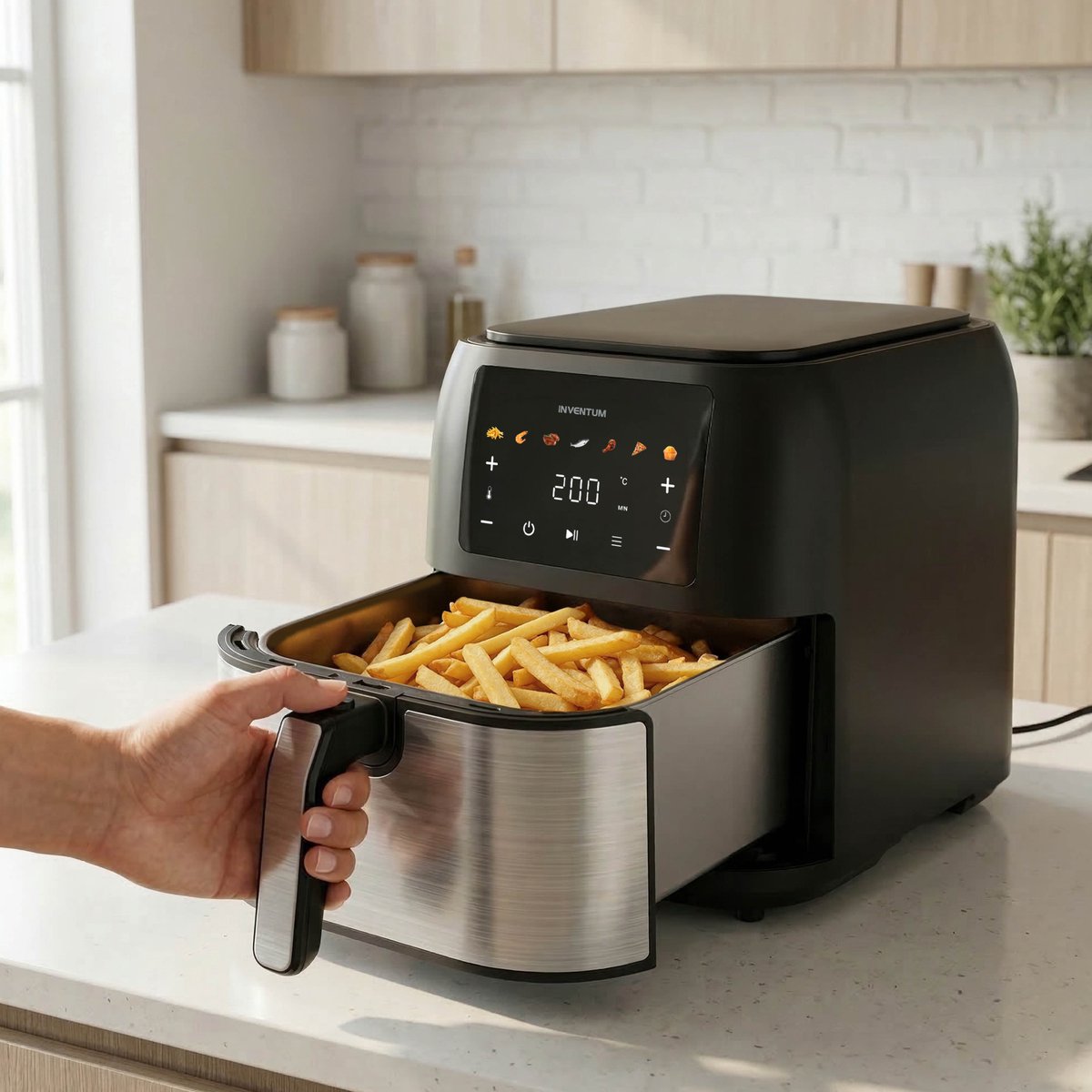 Inventum GF801HLDB Airfryer met Dubbele Lade 8 Liter - afbeelding 2