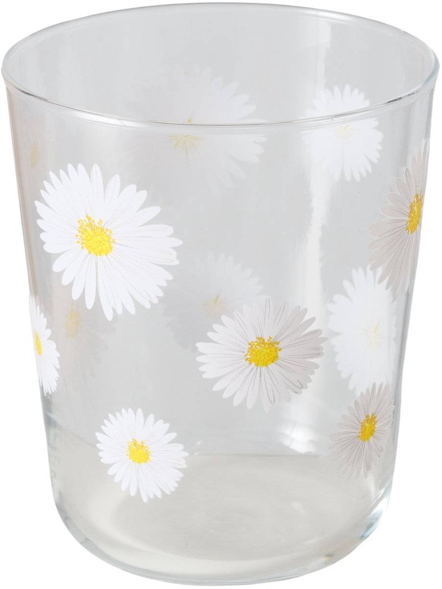 Drinkglas madeliefje set van 6 stuks . waterglas - daisy . 315ml Boltze