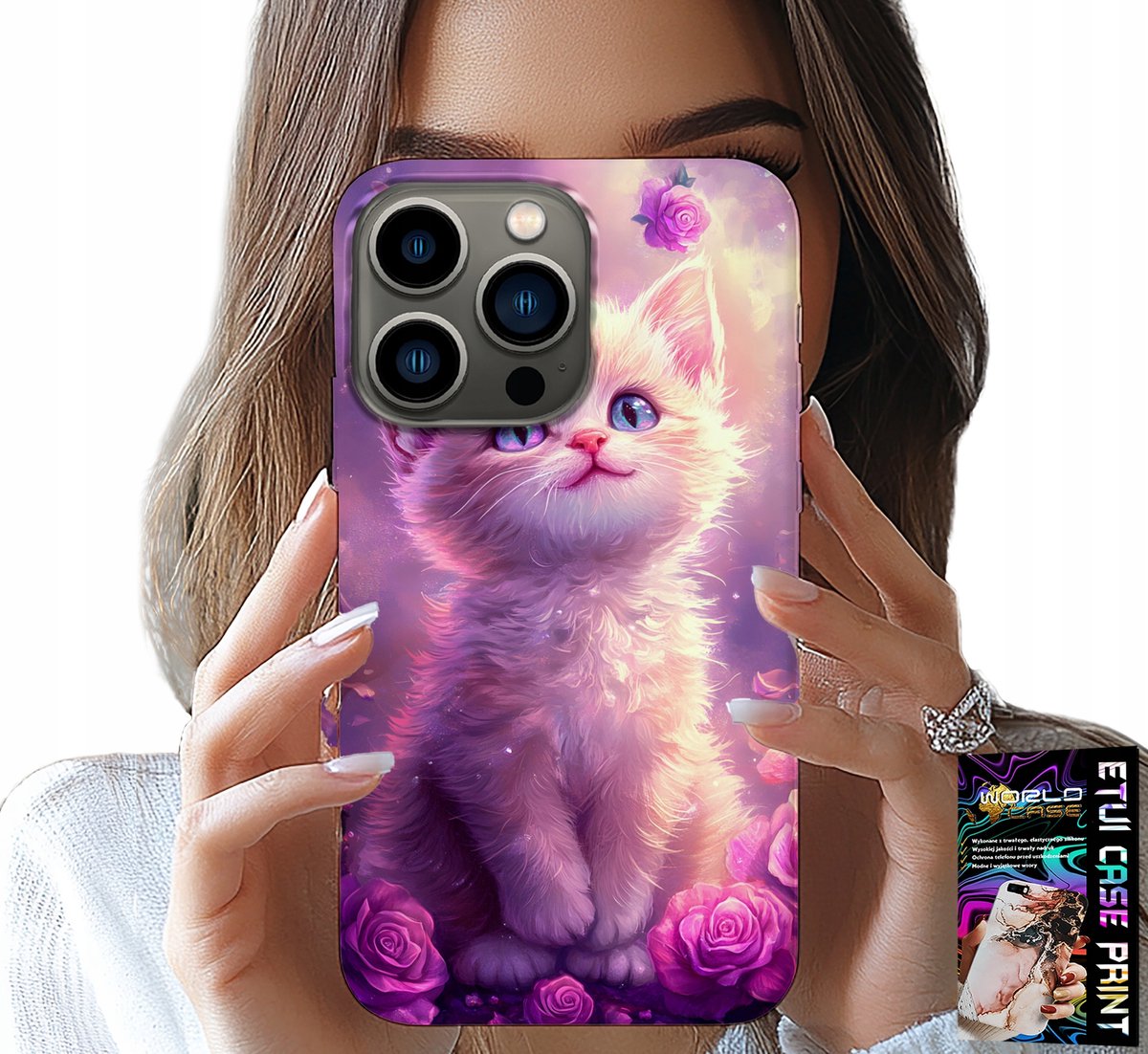 HOESJE VOOR IPHONE 14 PRO MAX - SCHATTIG KATJE, KAT, DIERENPATROON