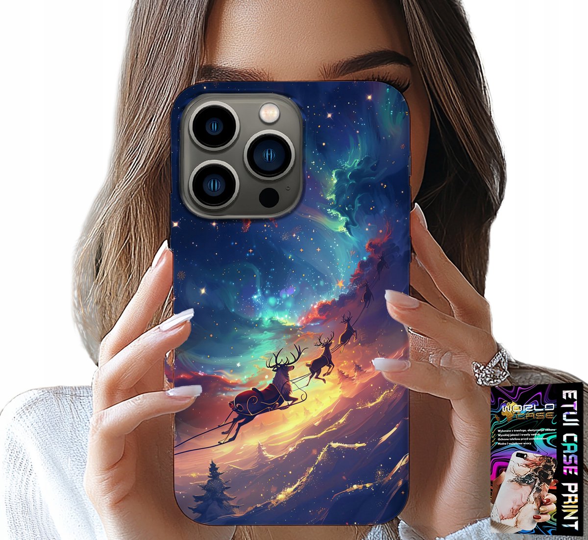 HOESJE VOOR IPHONE 14 PRO MAX - RENDIER ZOET KERSTPATROON
