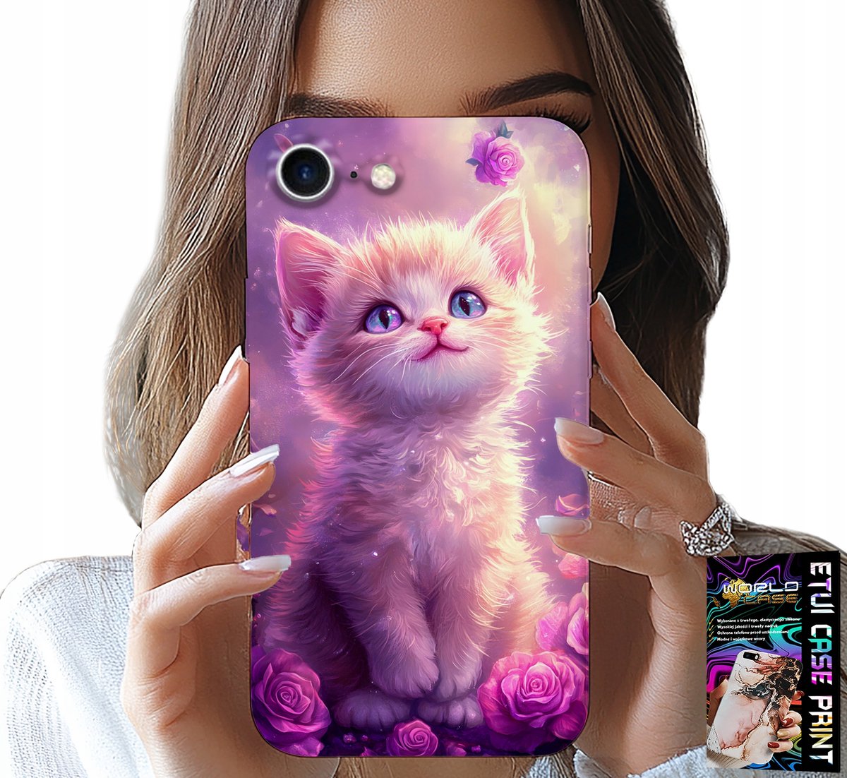 HOESJE VOOR IPHONE 7 / 8 / SE2 - SCHATTIG KATJE, KAT, DIERENPATROON