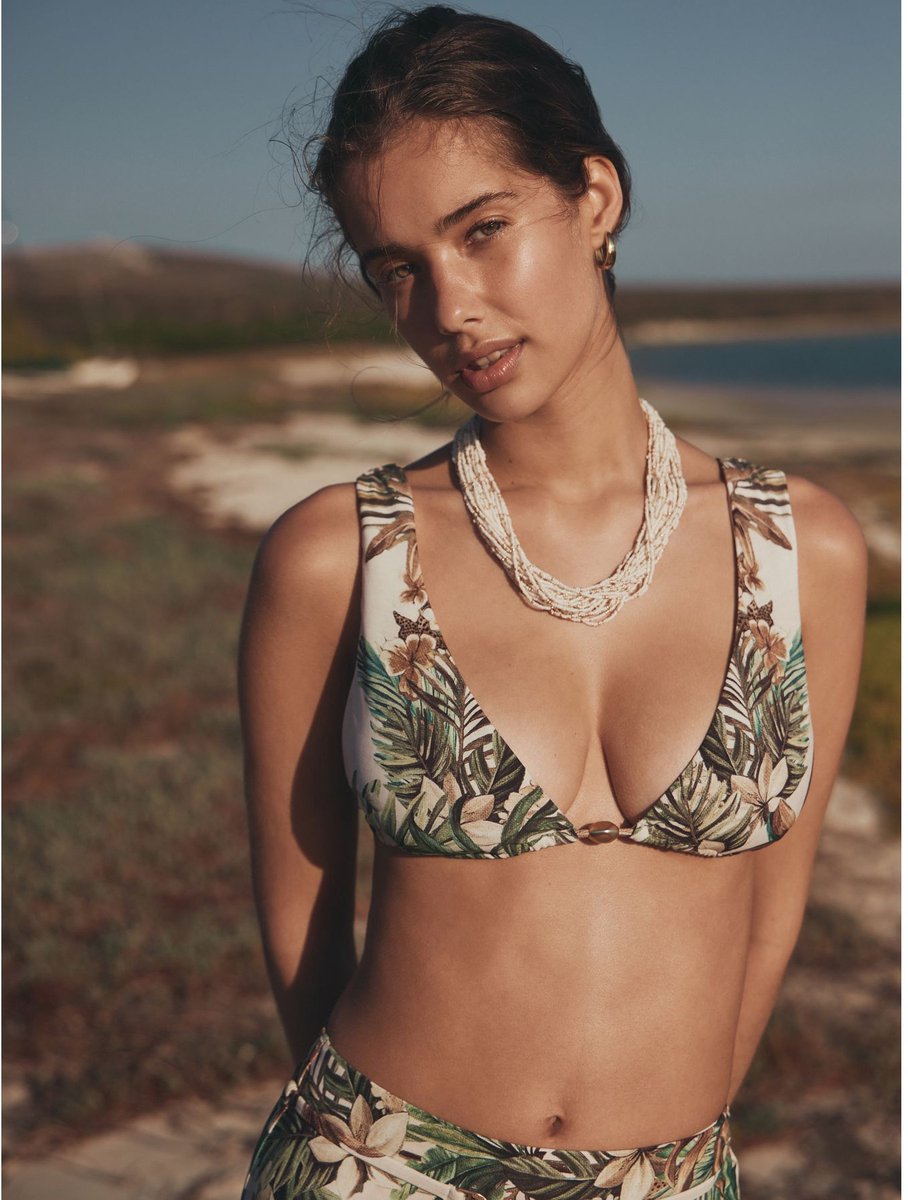 Next - Dames - Driehoekige bikinitop - Crème