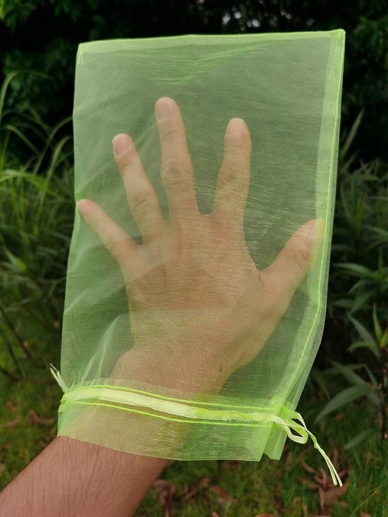 100 stuks druivenbeschermzakken, 30 x 20 cm fruitbeschermzakken, wijndruiven beschermzakken ter bescherming van fruit tegen kersazijnvliegen, wespen en vogels — afbeelding 5