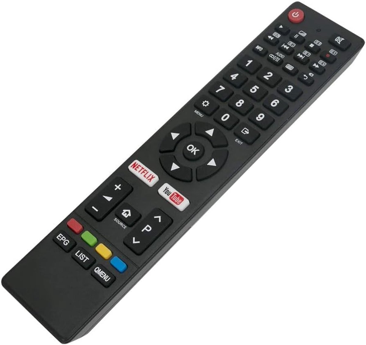 Universele Afstandsbediening - TV Controller - Televisie Bediening - Voorgeprogrammeerd Direct - Compact Formaat - Zwart