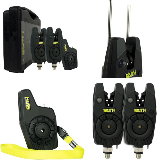 Bite Alarm Set - Karp Vis Set - Vissen Melder - Verlichte Hangers - 2+1 — afbeelding 3
