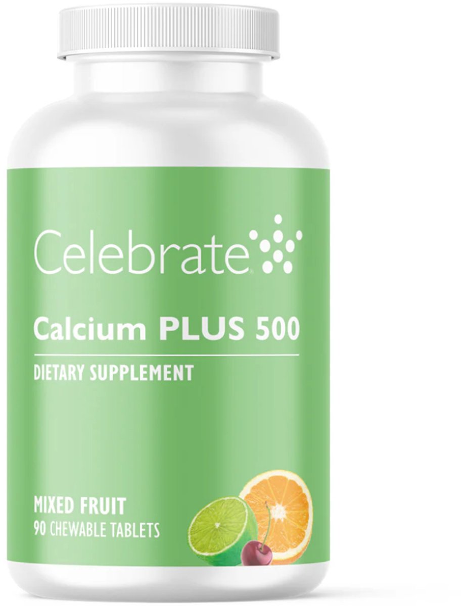 Celebrate Vitamins Calcium Plus 500 – calcium citraat met vitamine D3 & magnesium – 90 kauwtabletten