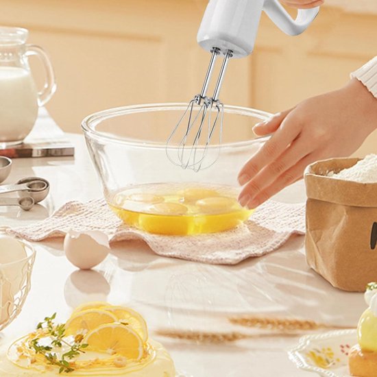Handmixer Kloppers - Mixer Hulpstukken - Beslag Maken - Roestvrij Staal - 18cm Lengte - Wit van Merkloos — afbeelding 2