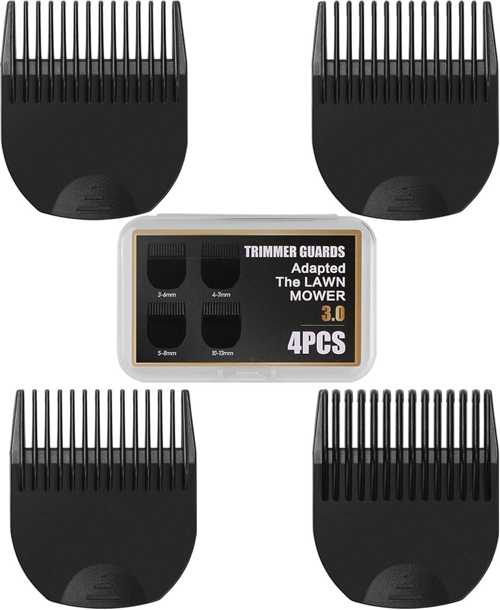 Trimmer Opzetkammen - Snijgidsen - Haar Trimmen - Set van 4 - 3mm tot 13mm - Zwart
