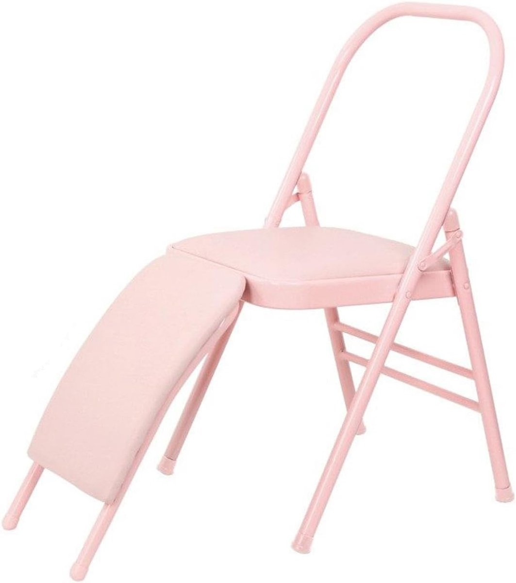 Opvouwbare yogastoel - Meditatiekruk rugleuning - Balans training - Afneembaar kussen - 45 x 81 x 825 cm - Kleur 2