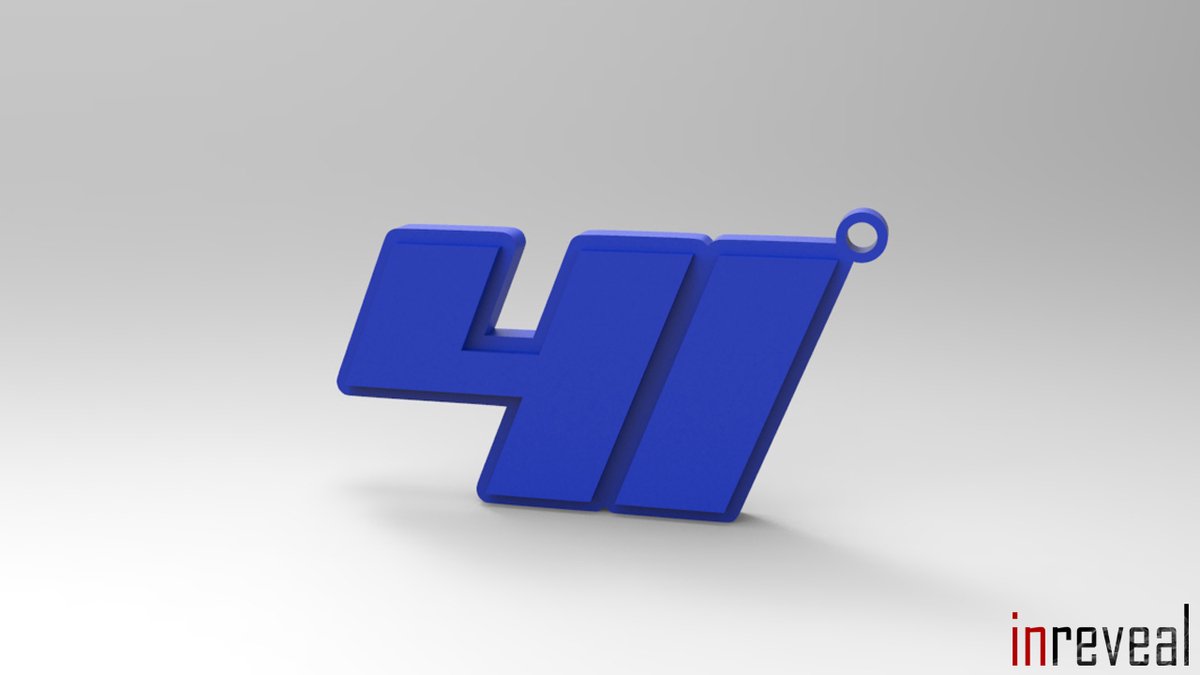 Sleutelhanger F1 '41' Arvid Lindblad (Formule 1) - 59x33x5 mm - Blauw (mat)