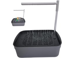 Vogelbad - Vogeldouche Badhuis - Verzorging Vogels - Automatische Watercirculatie - 31 x 21 x 10 cm - Zwart