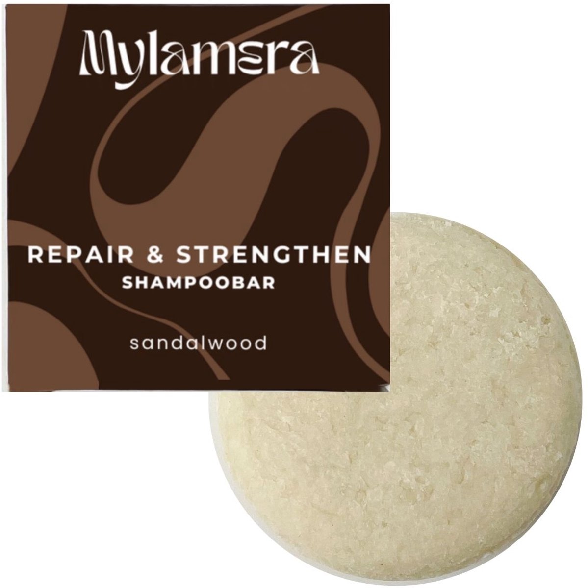 Mylamera Repair & Strengthen – Shampoo Bar Sandalwood – Herstelt & Versterkt – Plasticvrij – Met Plantaardige Proteïne