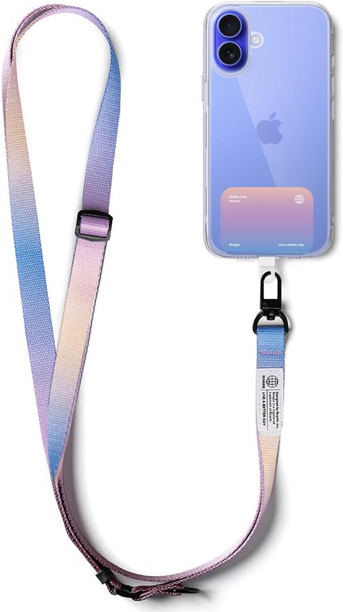 Verstelbare Polsband voor Telefoon met Karabijnhaak - Universele Lanyard Nekkoord voor Smartphones