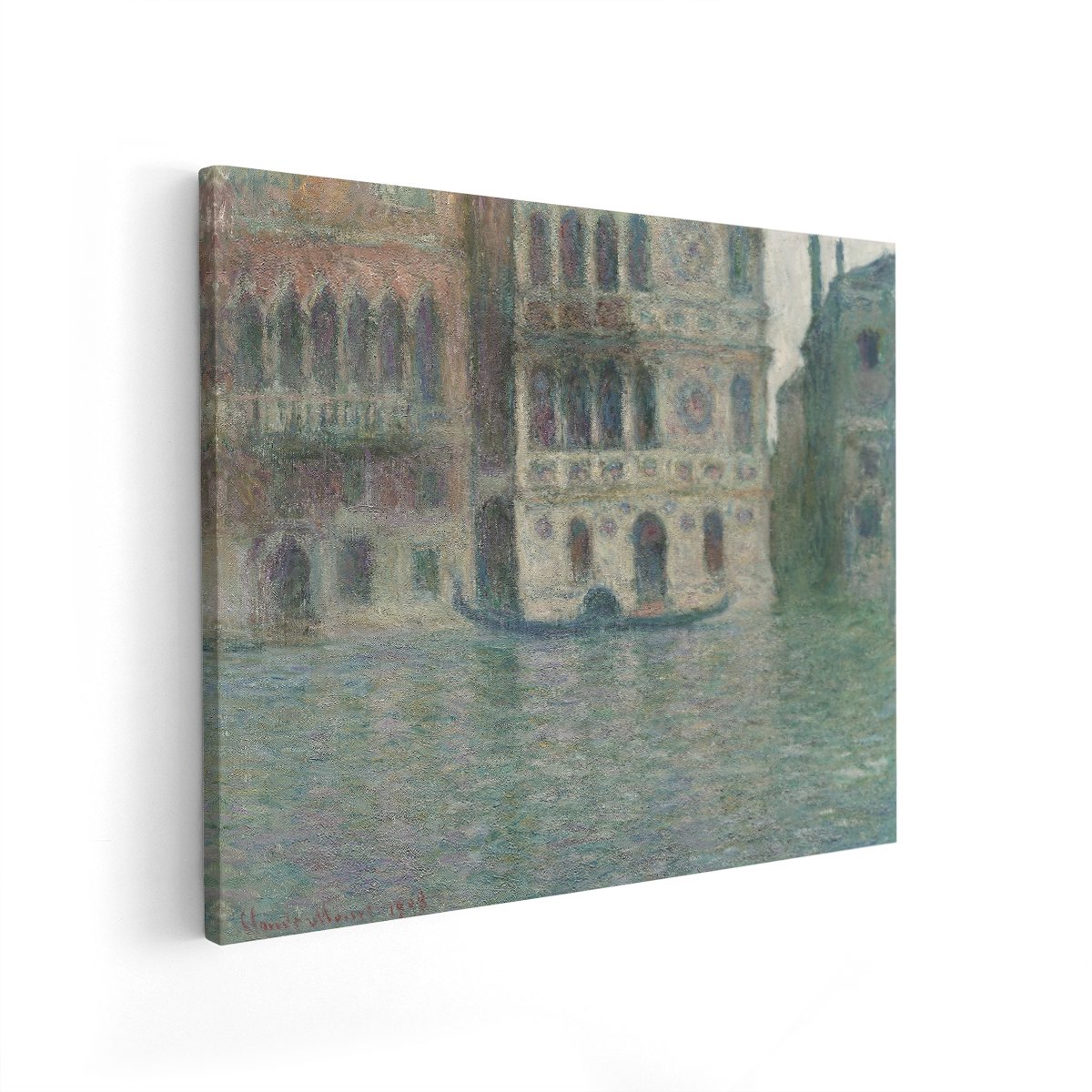 Artaza Canvas Schilderij Palazzo Ducale - 50x40 cm - Wanddecoratie Monet Venetië - Muurdec