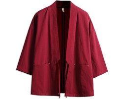 Traditioneel Japans Kimono Vest voor Heren - Dunne Katoenen Noragi Jas of Yukata Stijl