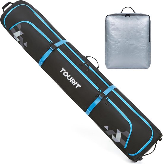 Set Skitas met Wielen en Skischoentas - Waterdicht en Gevoerd